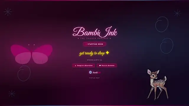 BambiInkXXX online show from April 21, 1:29 am